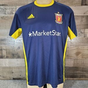Real Monarchs Adidas Jersey Market Star‎ Soccer Men's Blue/Yellow Size Large